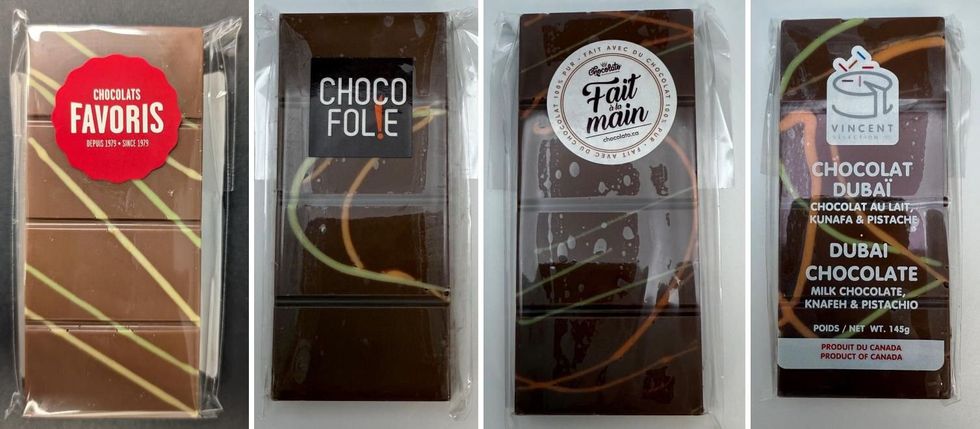 \u200bVarious Dubai chocolate bars being recalled in Canada.