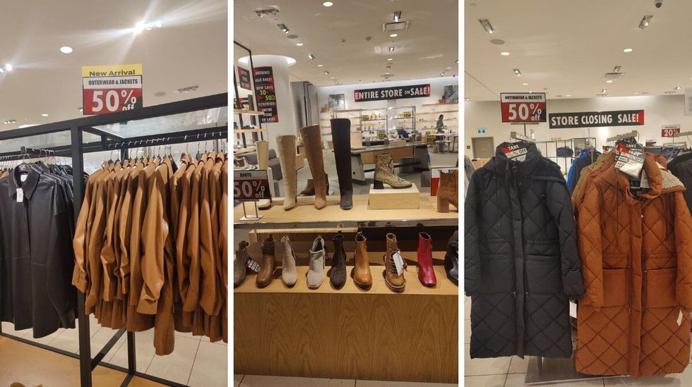 \u200bWinter coats and boots at Nordstrom.
