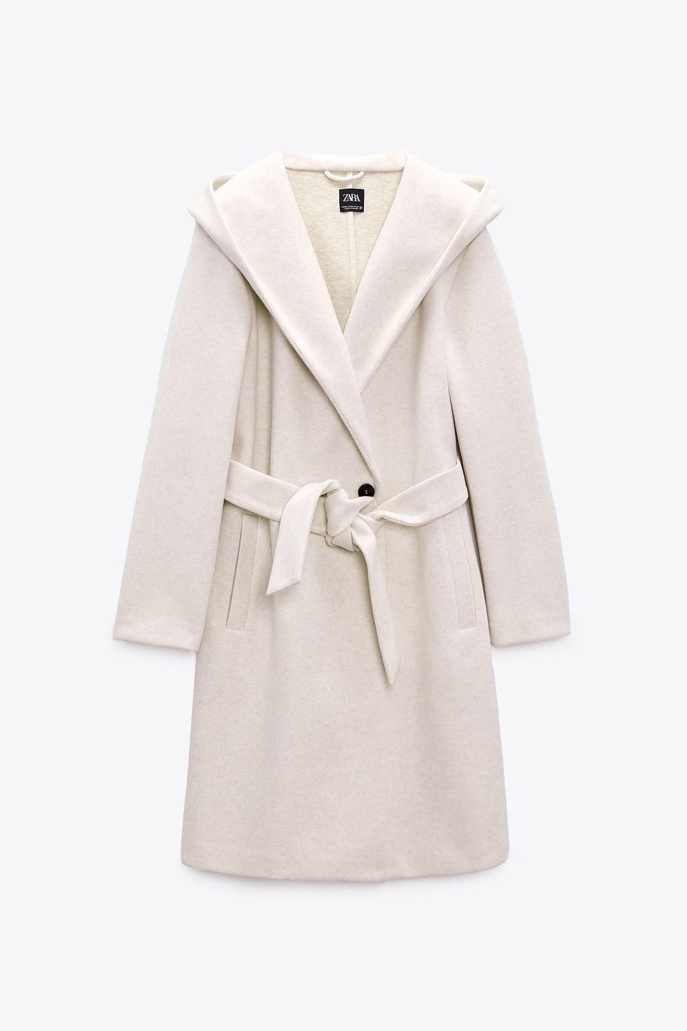 \u200bZara Belted Hooded Soft Coat.