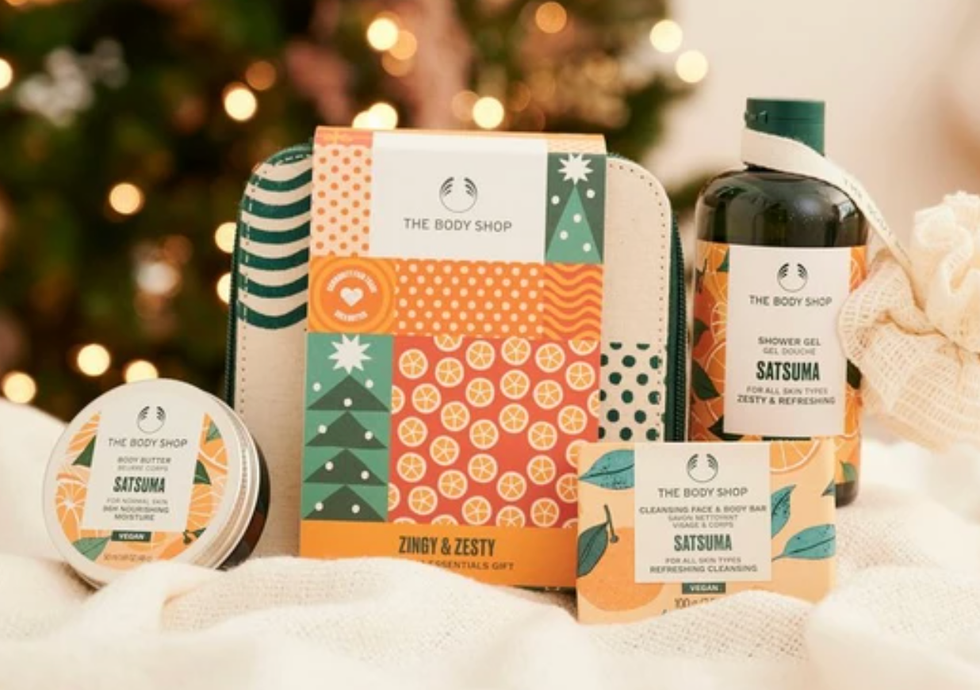 \u200bZingy & Zesty Satsuma Essentials Gift from The Body Shop.