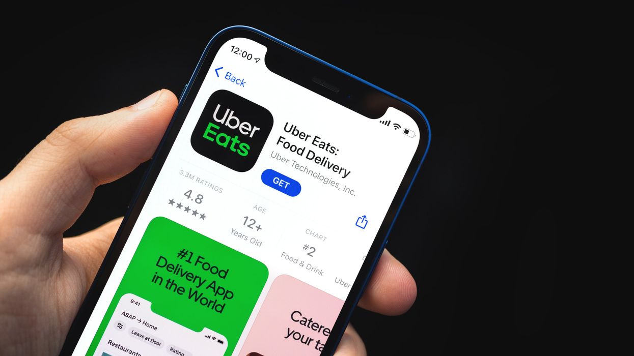 Uber Eats app on a phone screen.