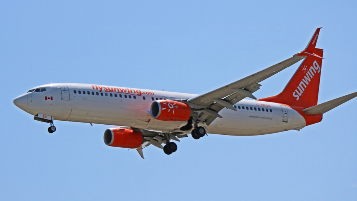 Un avion Sunwing.