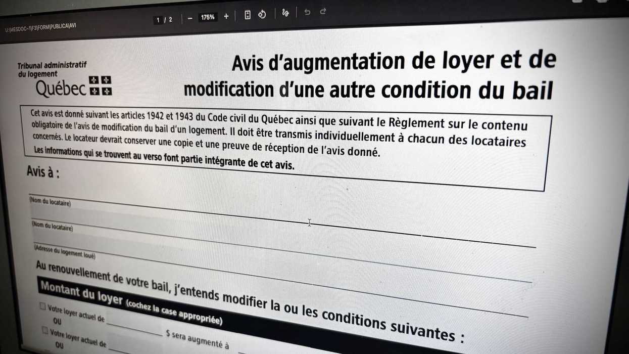 Un avis d'augmentation vierge.