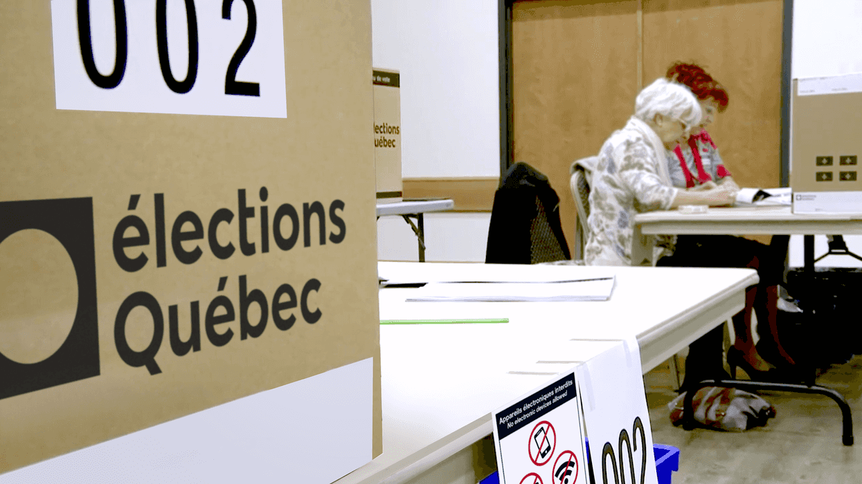 Un bureau d'élections.
