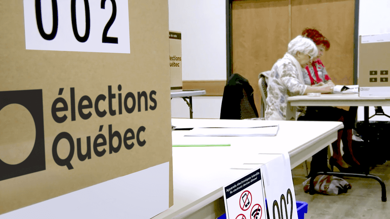 Un bureau de vote.
