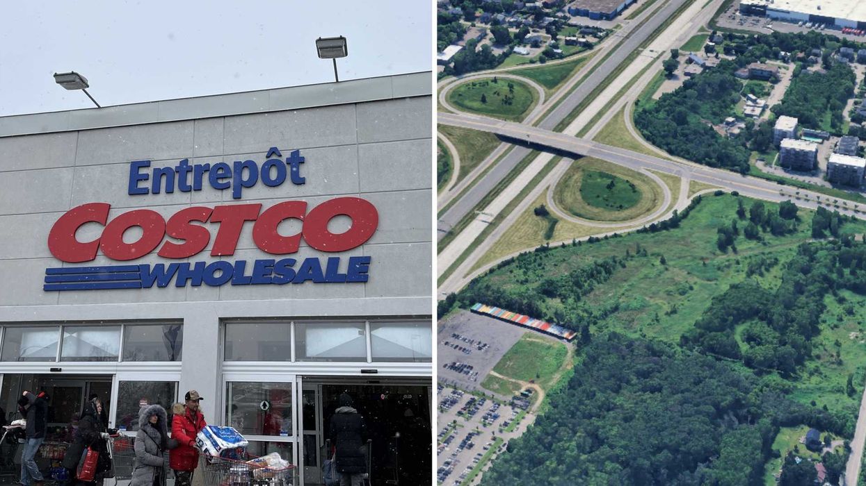 Un Costco. Droite : une capture d'écran de Google Maps.
