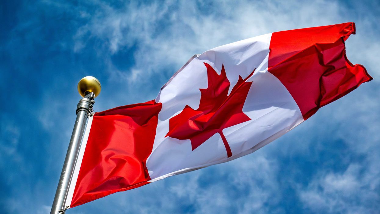 Un drapeau canadien.