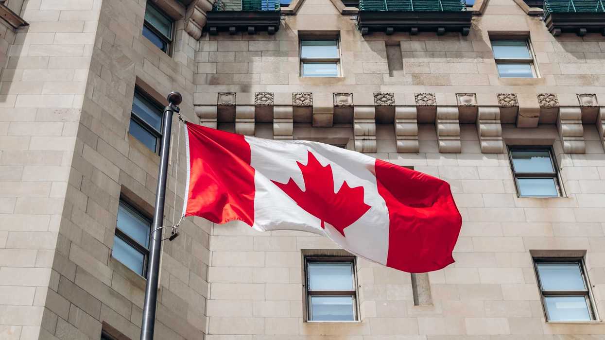 Un drapeau du Canada.