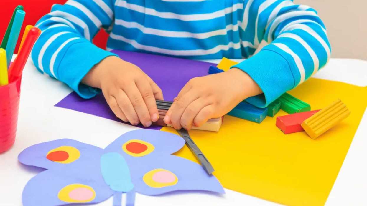 Un enfant à la garderie.