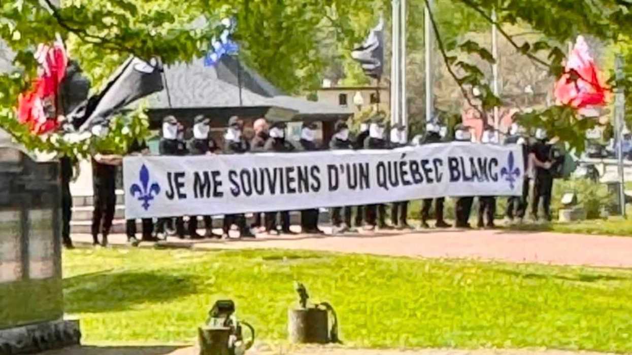 Un groupe de manifestants.