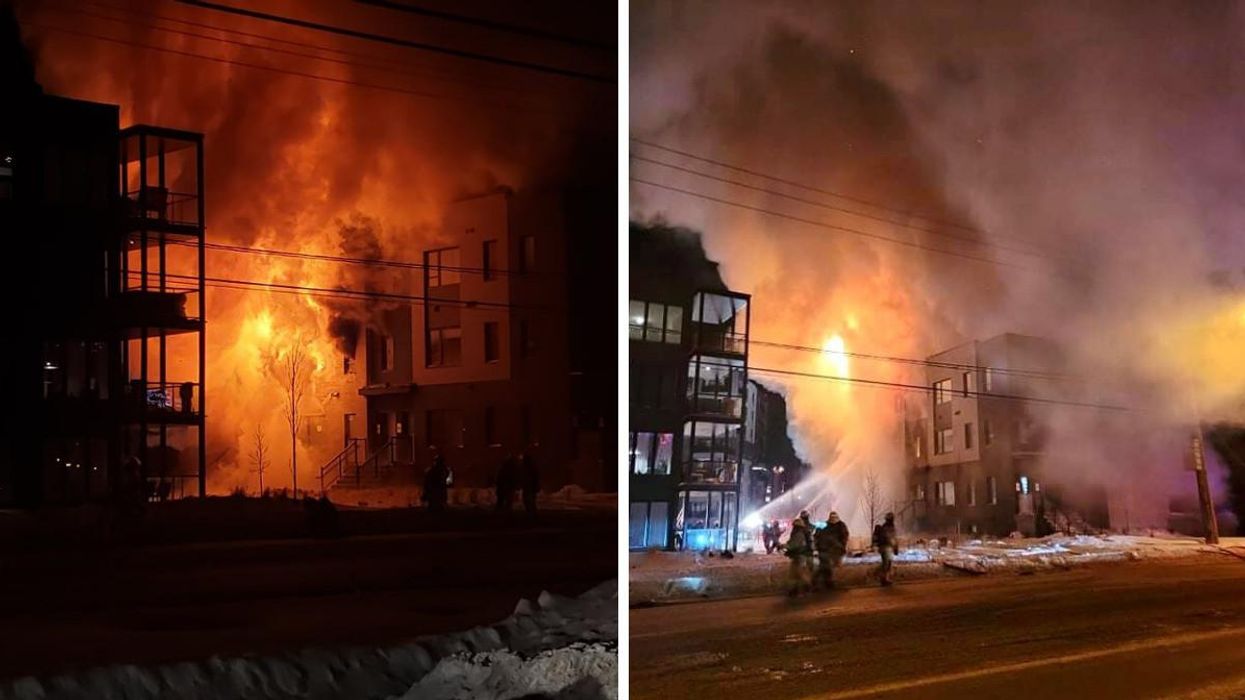 Un incendie majeur détruit un immeuble résidentiel à Blainville (PHOTOS)