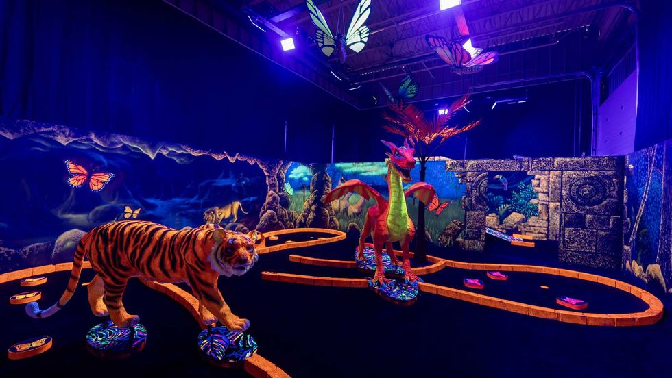 Un jeu de mini-putt \u00e0 Bfly Laval. 