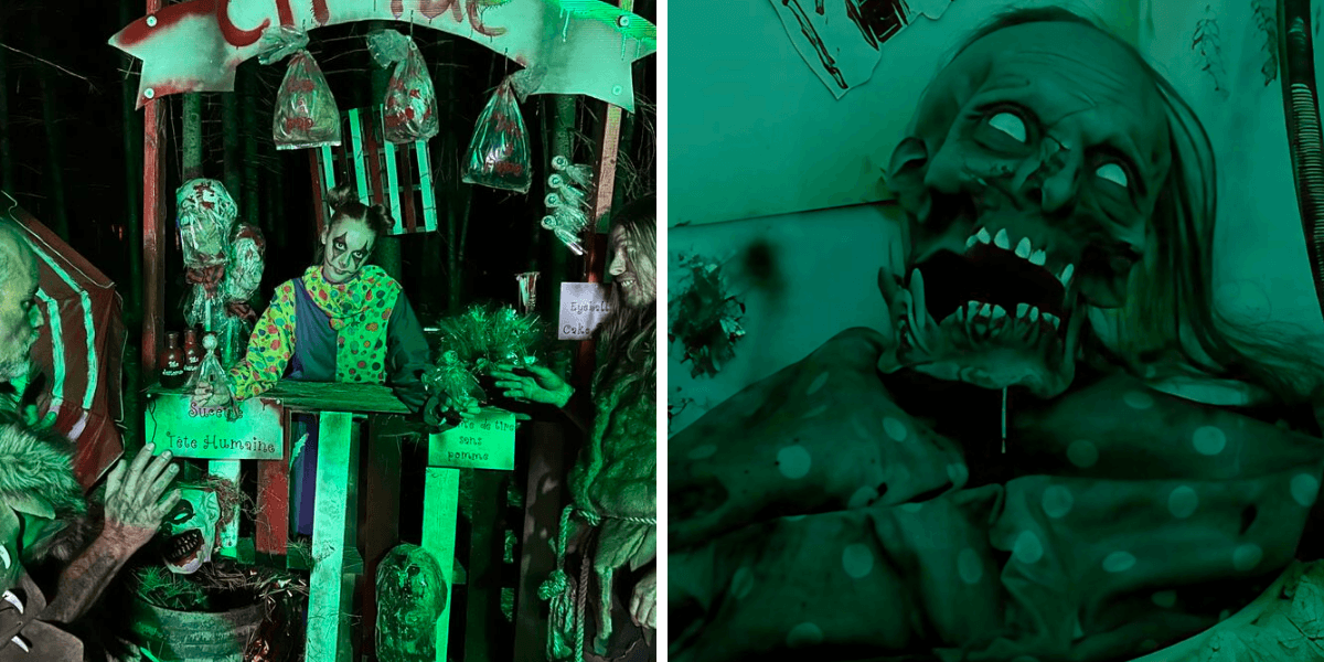 Ce parcours hanté en forêt près de Québec te plonge dans un village rempli de zombies