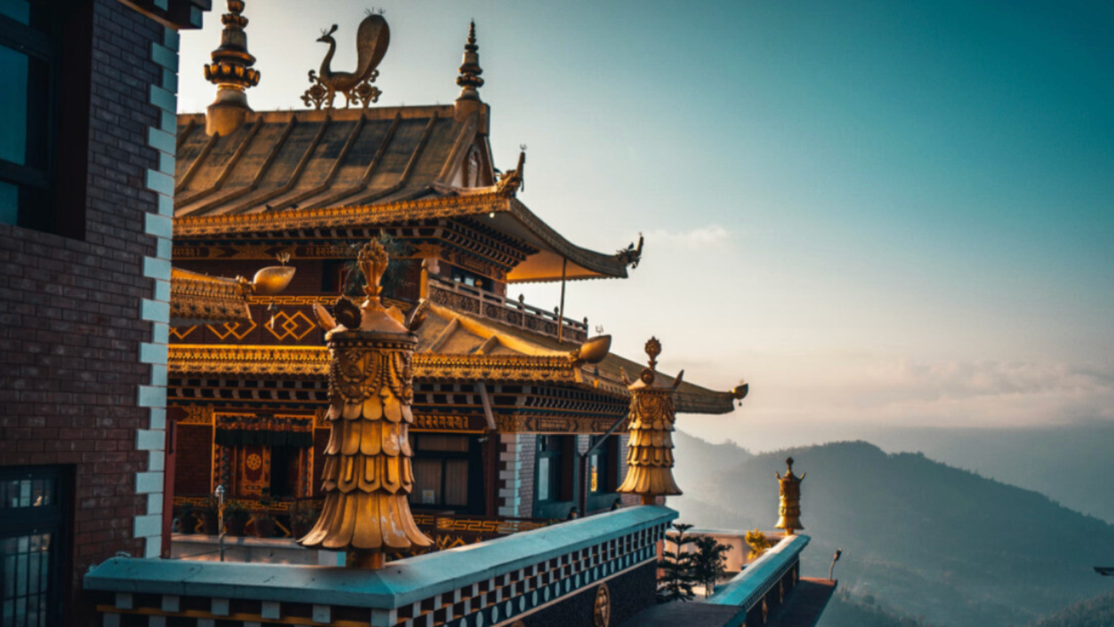 Un monastère en Asie.