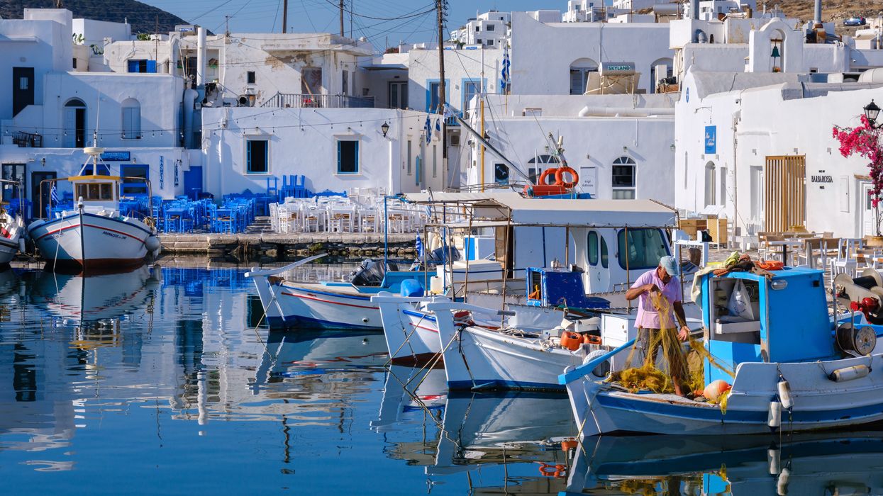 Un pêcheur en Grèce.