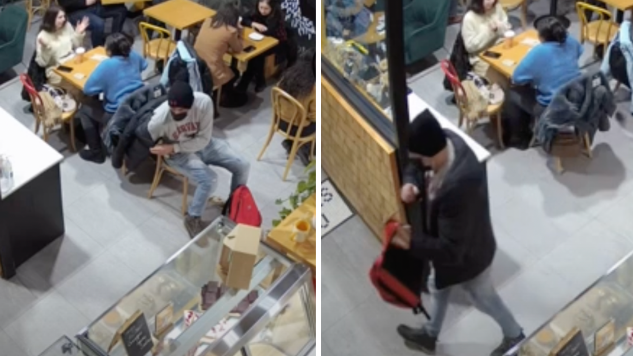 Un pickpocket au Café Colombus à Montréal.
