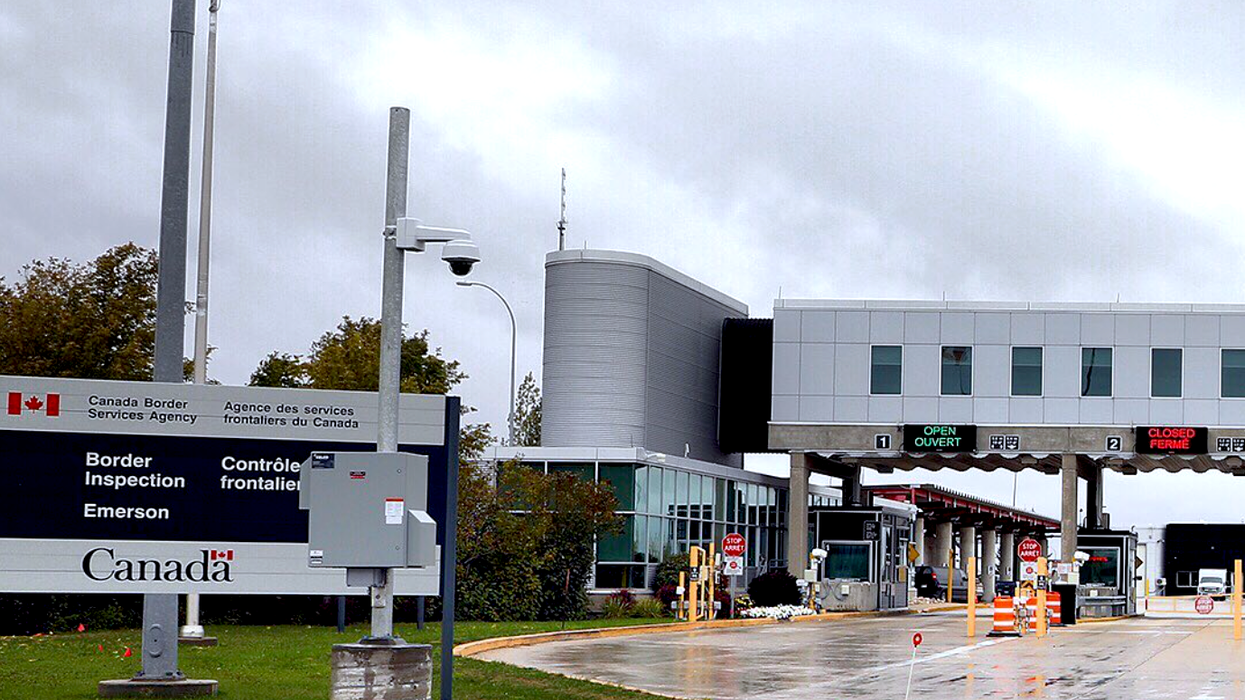 Un poste de contrôle frontalier au Canada.