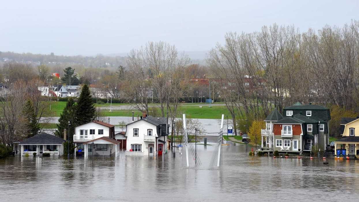 Un quartier inondé.