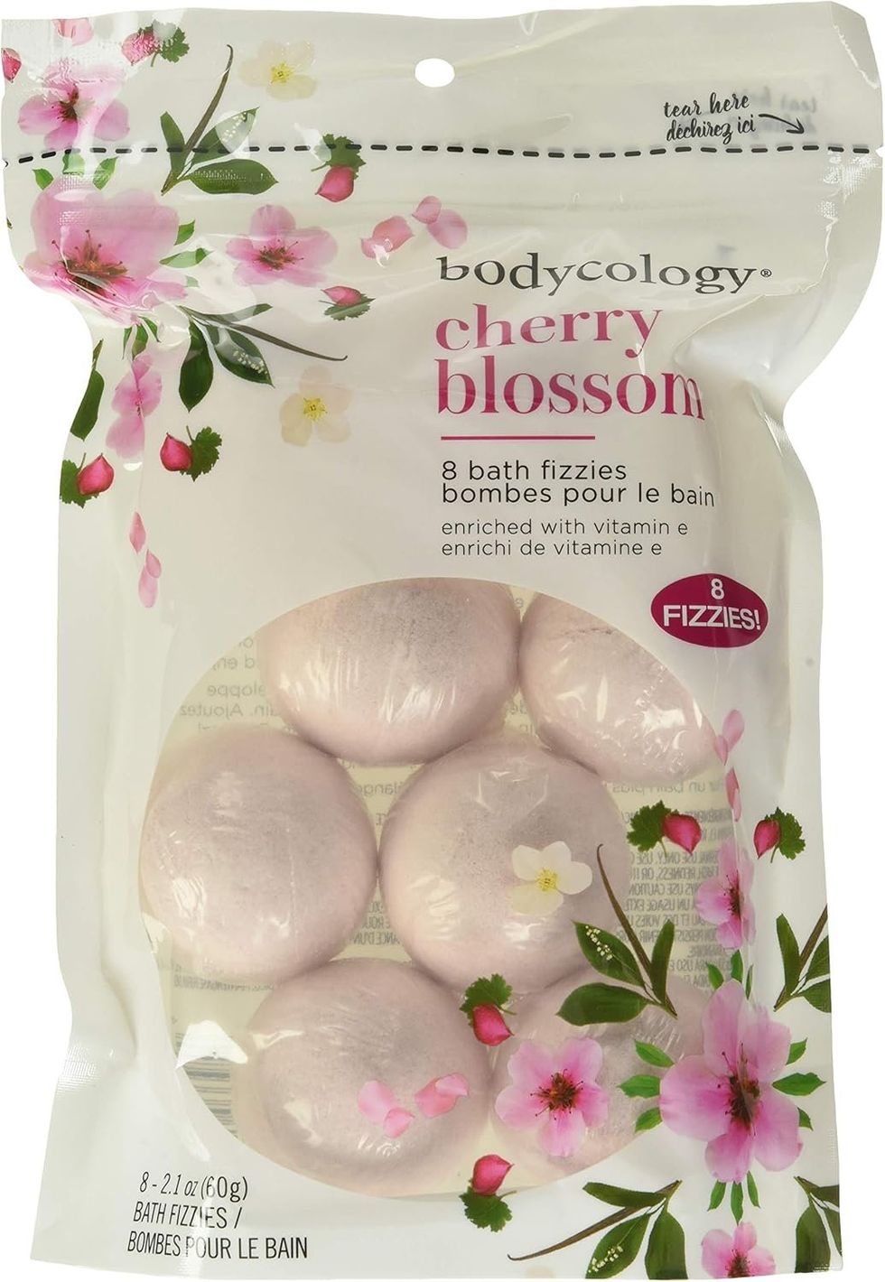 Un sac de bombes pour le bain Bodycology aux fleurs de cerisier.