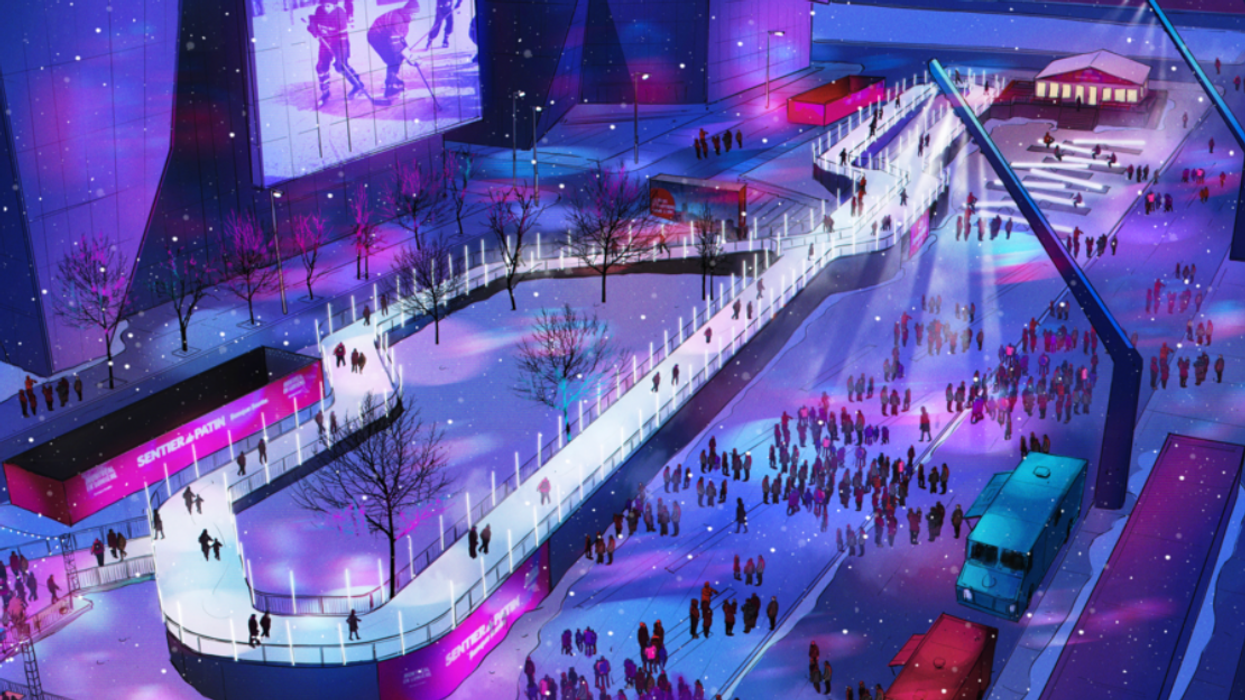 Un sentier de patin de 300 m débarque en plein centre-ville de Montréal ce mois-ci
