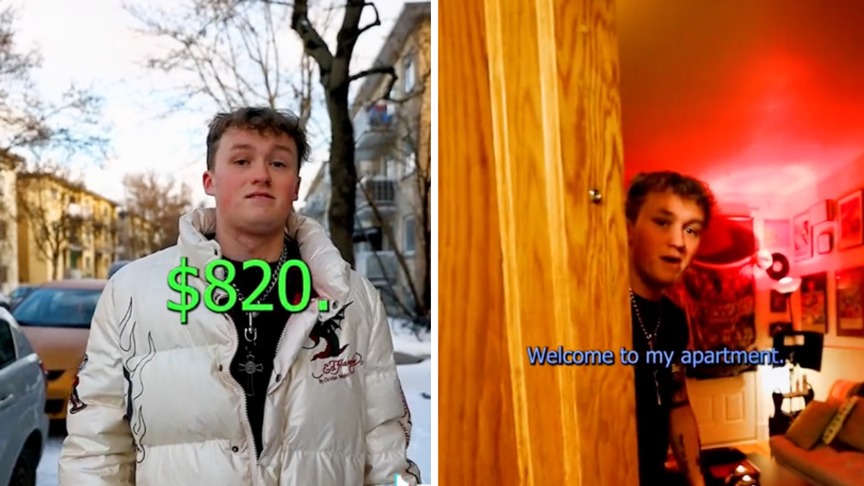 Un TikTok qui montre des tours d'appartements.