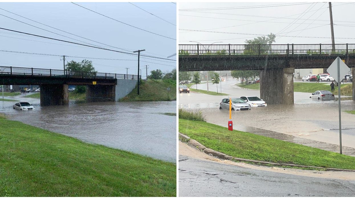 Une accumulation d'eau à Saint-Jean-sur-Richelieu bloque l'accès à des automobilistes