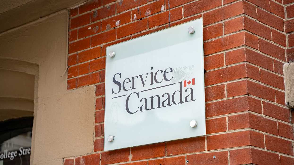 Une affiche de Service Canada.