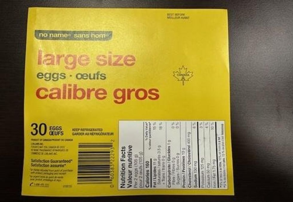 Une bo\u00eete d'oeufs de la marque Sans nom.