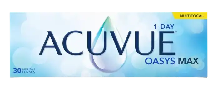 Une boite de verres de contacts Acuvue.