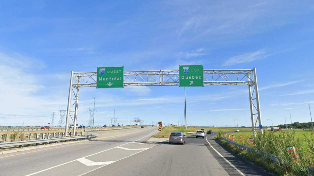 Une capture d’écran de Google Maps sur une sortie d’autoroute.