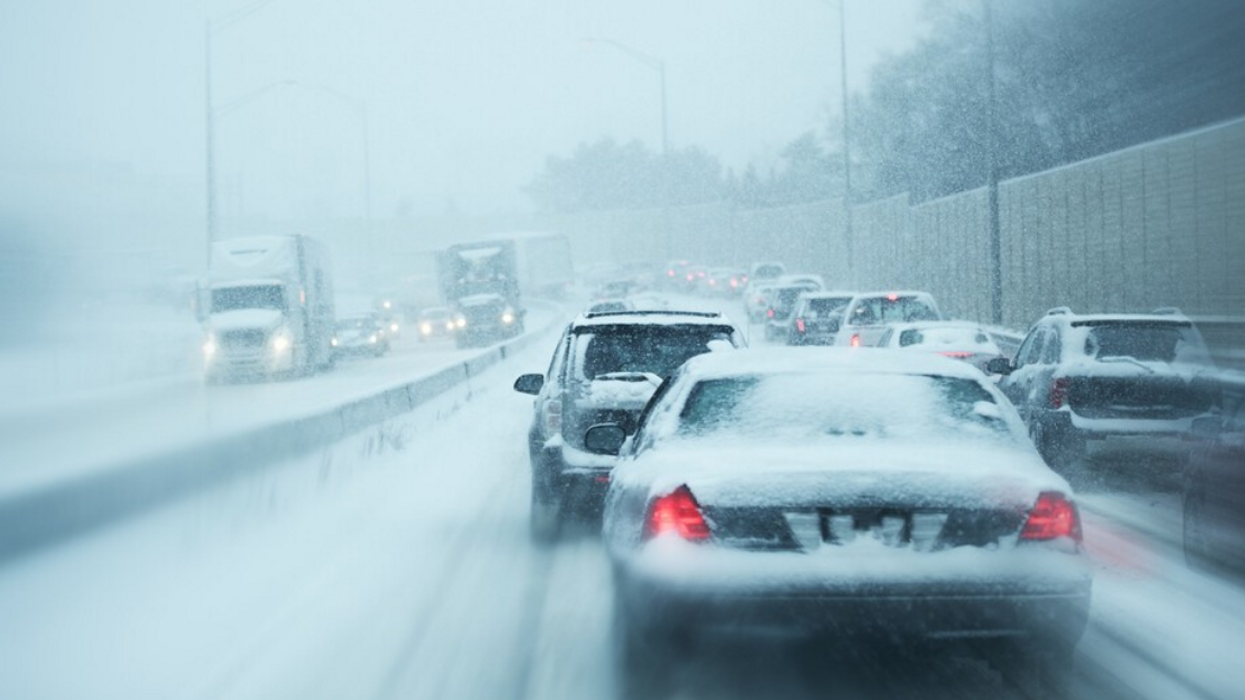 Une circulation difficile à cause de la neige.