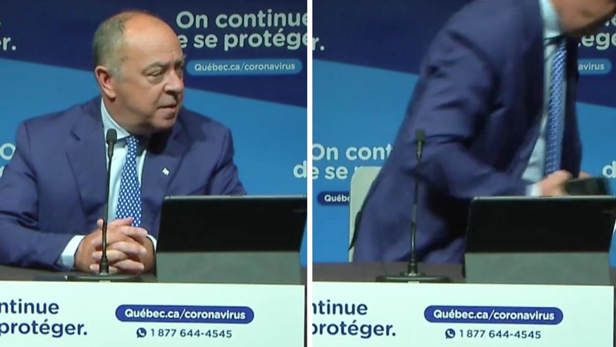 Une intervention anti-vaccin force l'arrêt d'un point de presse à Montréal