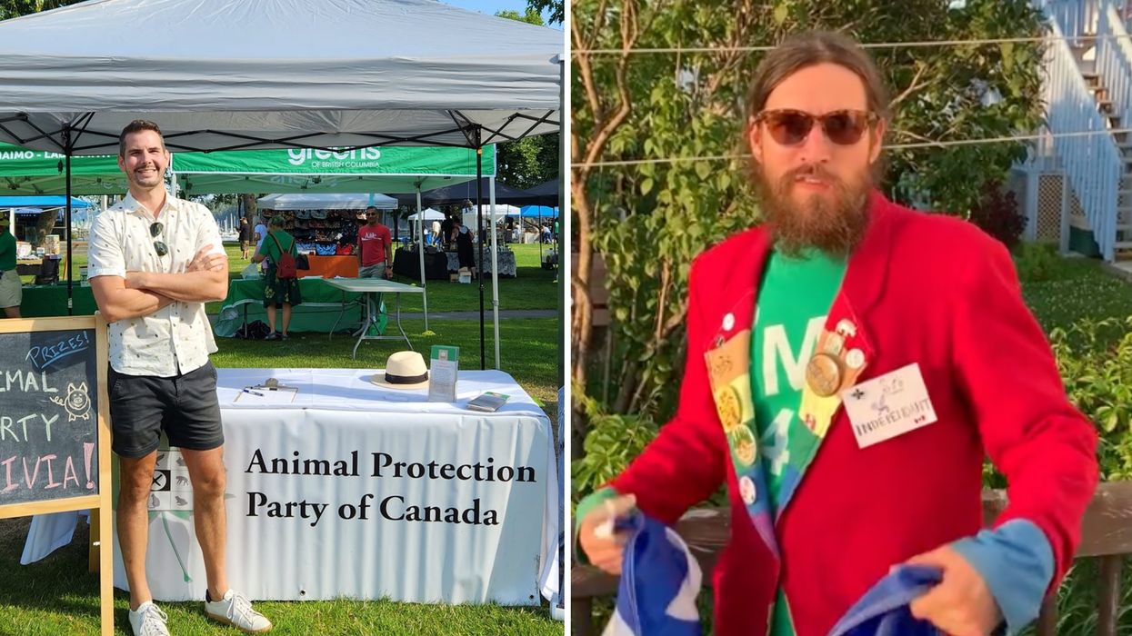 Une personne du PPAC. À droite : Sébastien CoRhino.