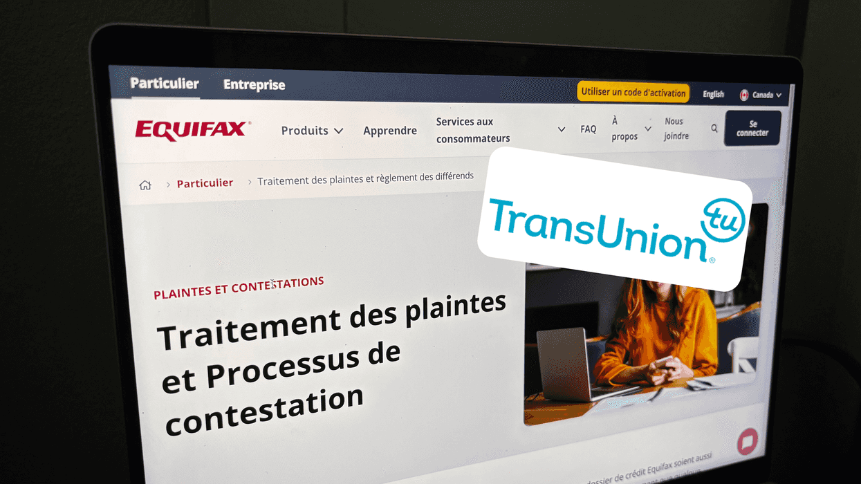 Une photo du site Web d'Equifax.