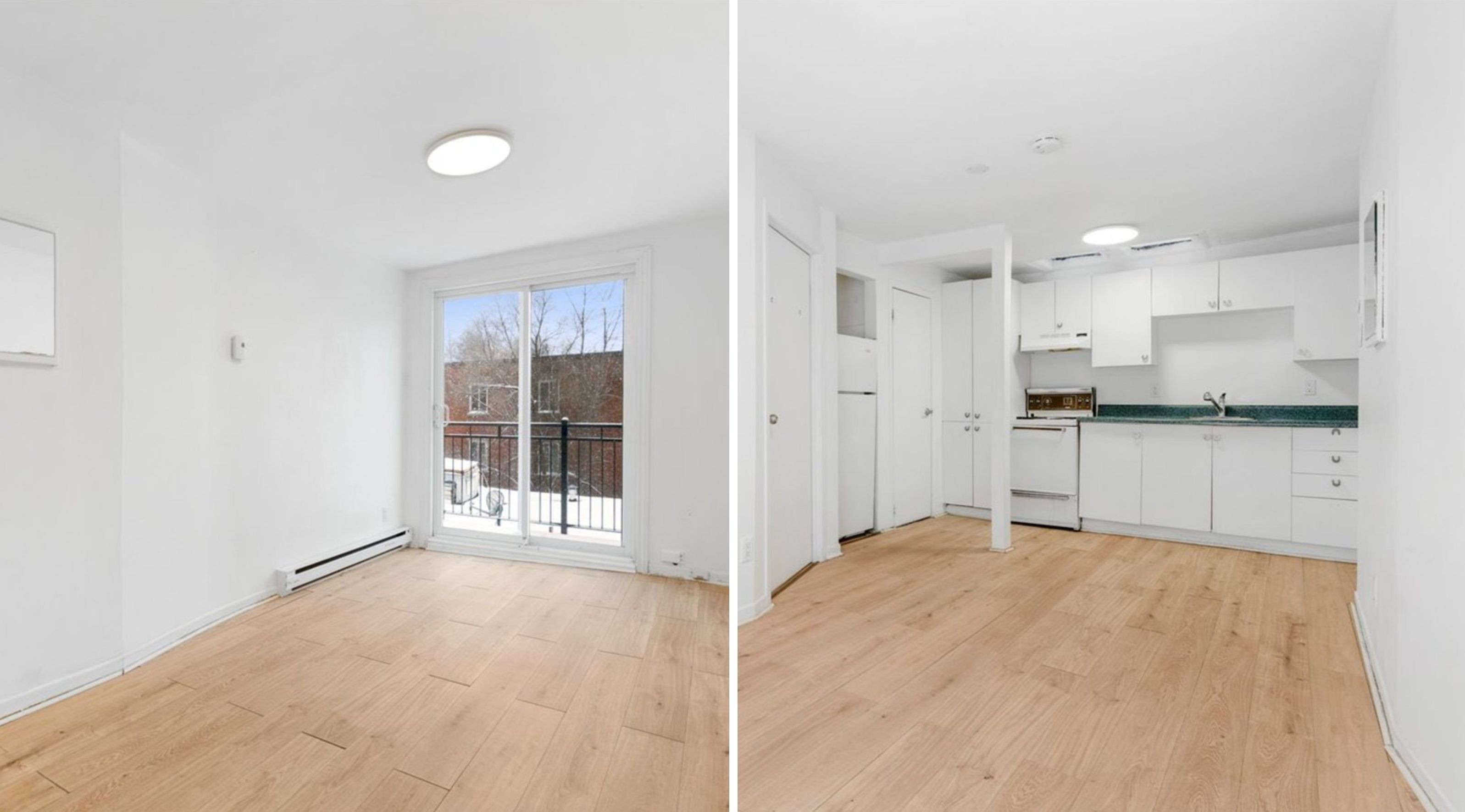 Une pi\u00e8ce. \u00c0 droite : une cuisine.