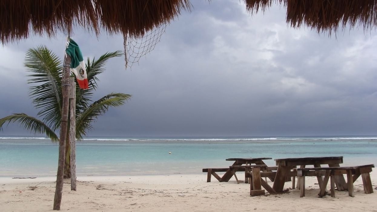Une plage mexicaine sous une veille d'orages.