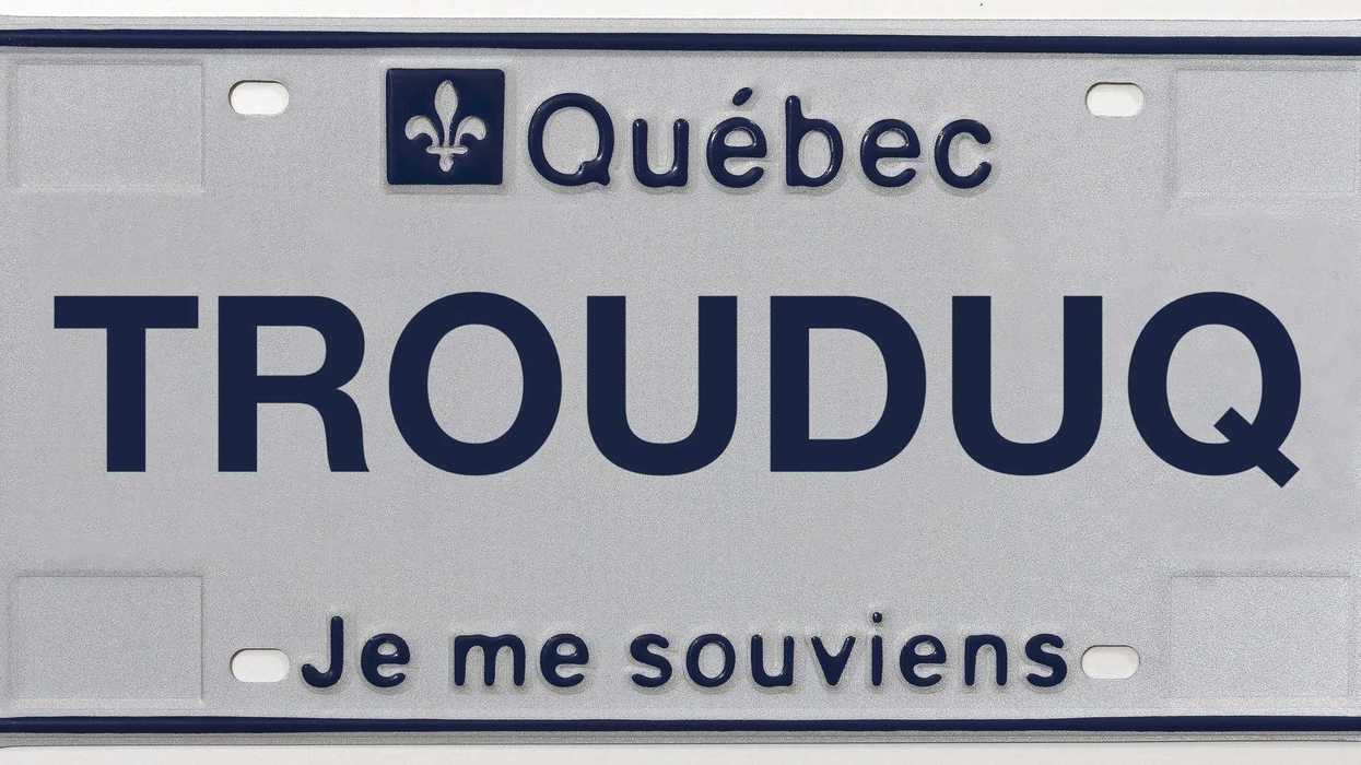 Une plaque d'immatriculation du Québec.