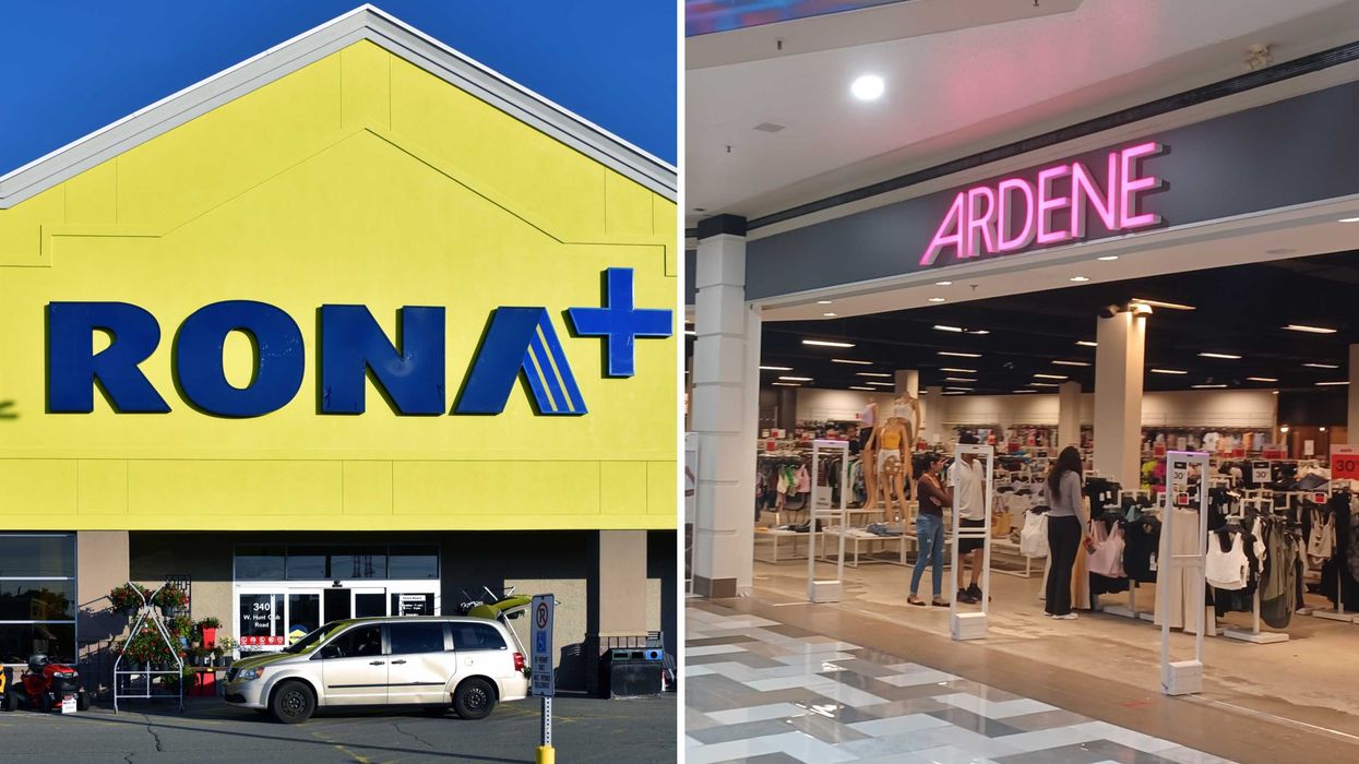 Une Rona+. Droite : un Ardene.