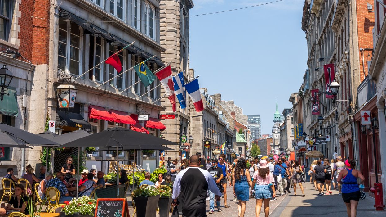Une rue du Vieux-Montréal.