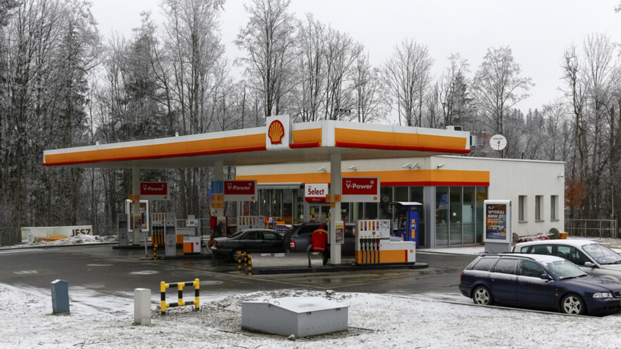 Une station essence.