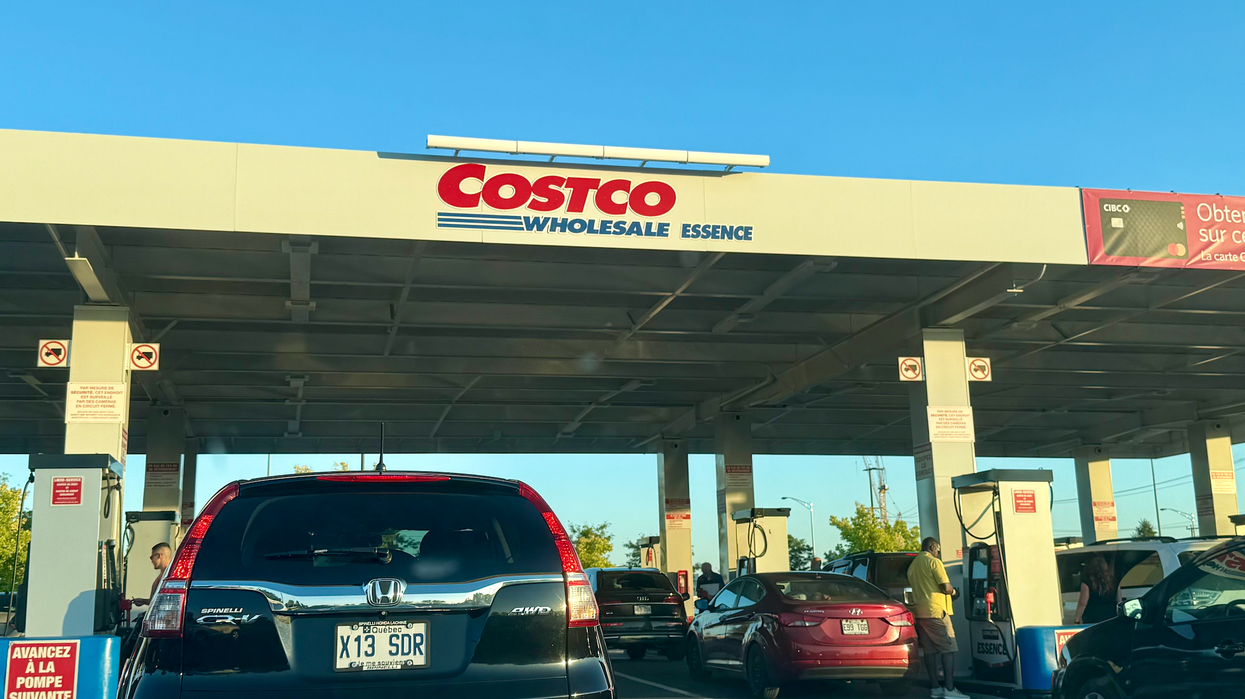 Une station-service de Costco.