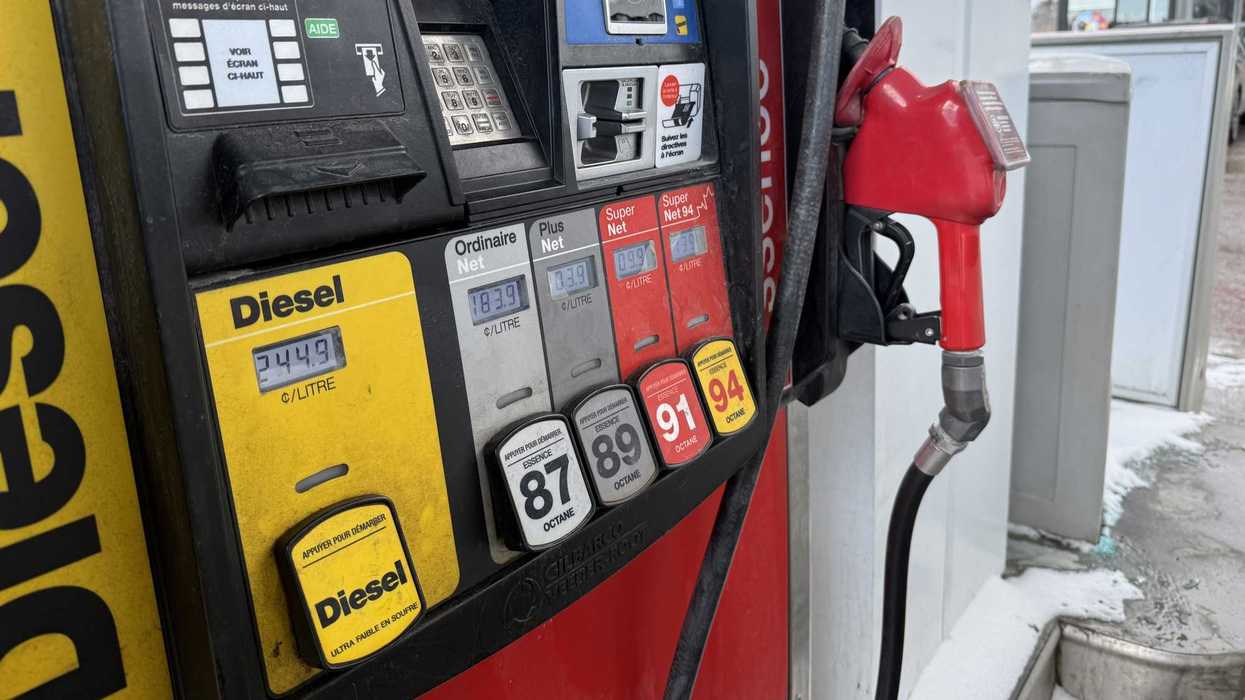 Une station-service.