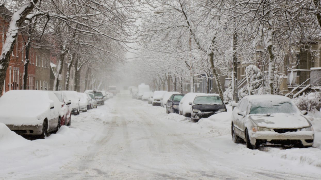 Une tempête de neige.