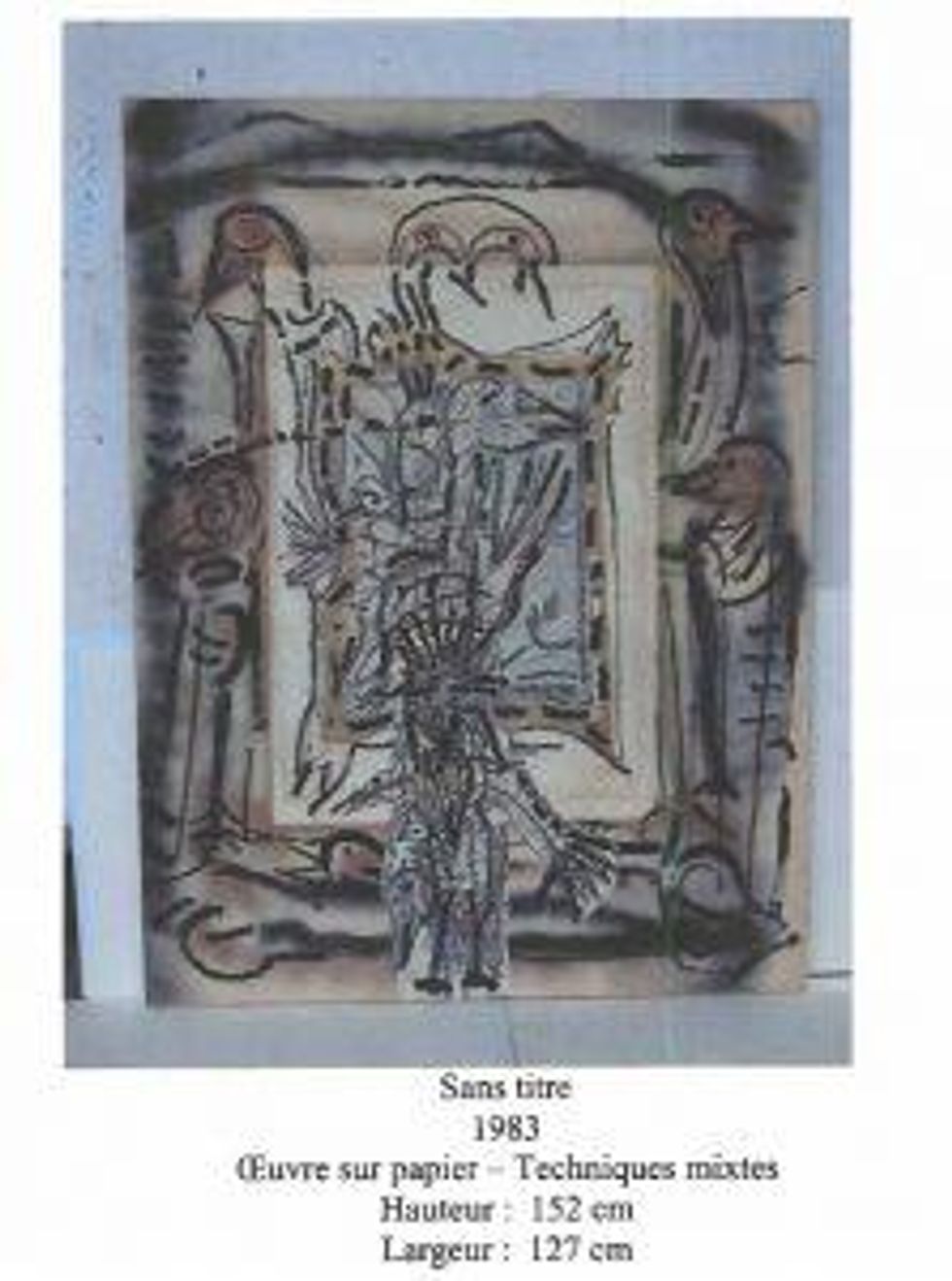 Une \u0153uvre sur papier de 1983.