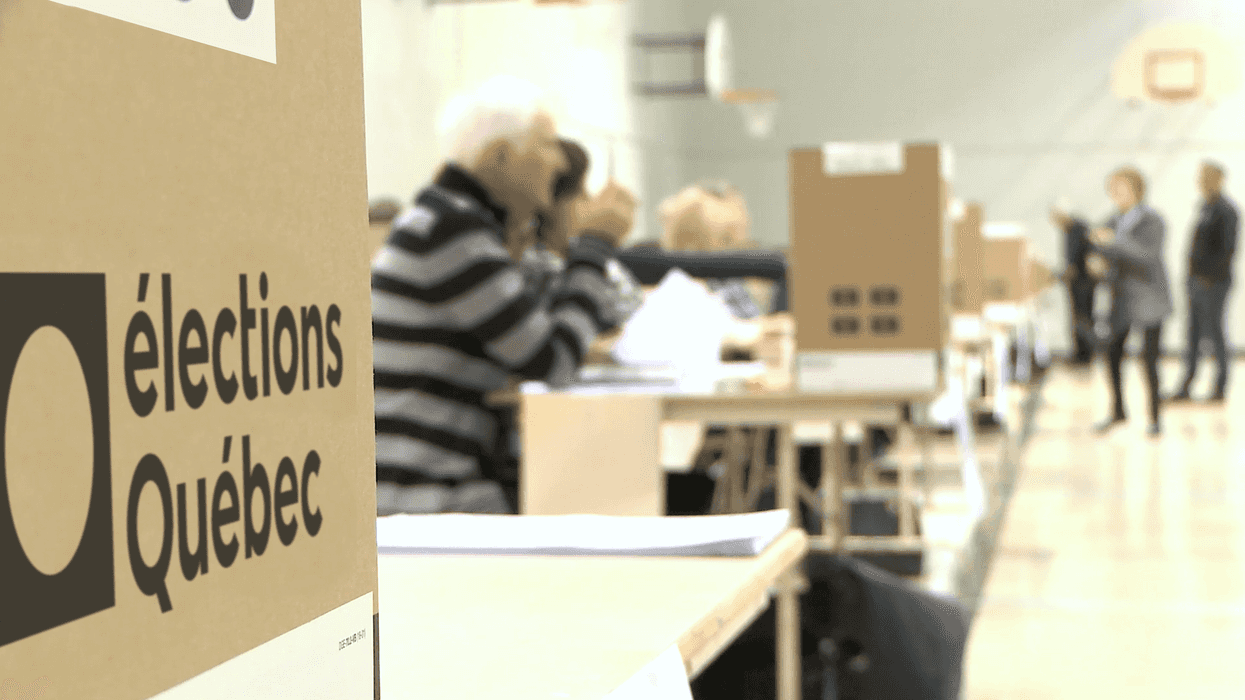 Une urne électorale d'Élections Québec.