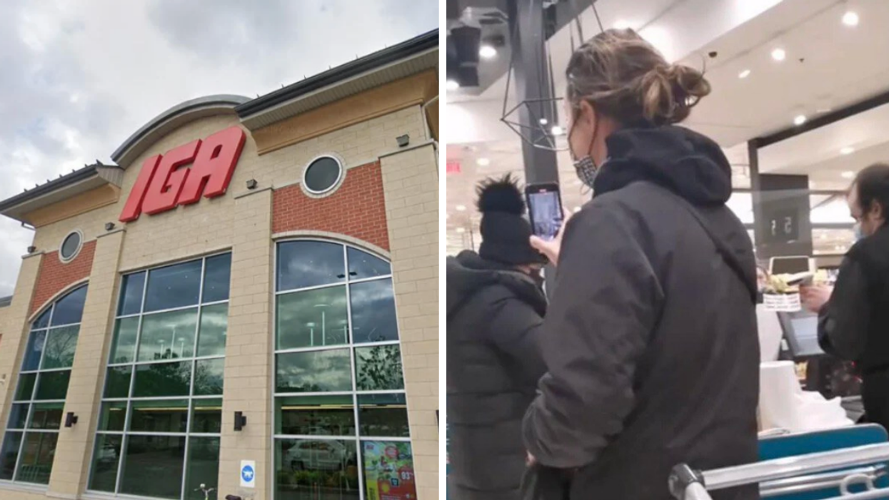 Une vidéo montre une femme  insulter de manière raciste des clients d'un IGA à Montréal