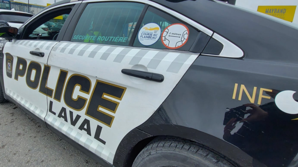 Une voiture de la police de Laval.