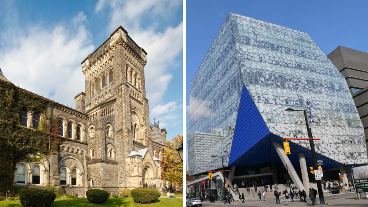 University of Toronto campus. Right: Ryerson University campus.