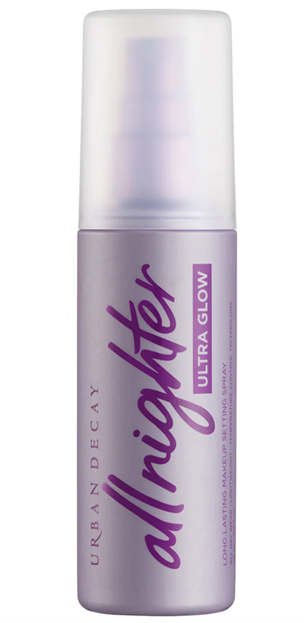 Urban Decay All Nighter Extra Glow Dewy Setting Spray.