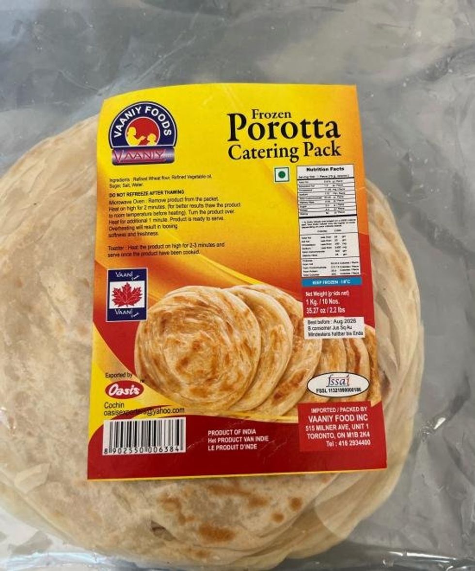 Vaaniy Foods Frozen Porotta Catering Pack, 1 kg